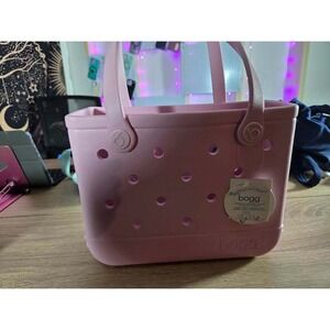 Bogg Bag Tote Bag Pink Waterproof Beach Pool Travel Organizer with Pouch